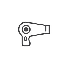 Hair dryer outline icon. linear style sign for mobile concept and web design. blower simple line vector icon. Symbol, logo illustration. Pixel perfect vector graphics