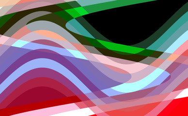 Dark pink red green waves like lines, abstract background