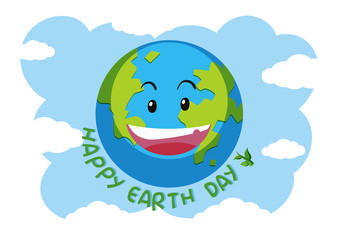 A happy earth  logo