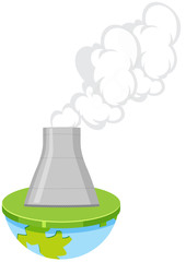 An isolated nuclear power plant