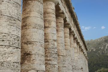 Doric columns of the unfinished Greek temple