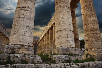 Doric columns of the unfinished Greek temple
