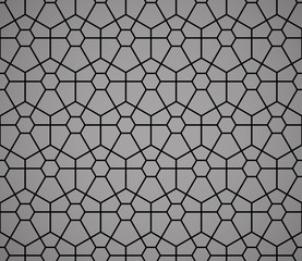 Obraz premium The geometric pattern with lines. Seamless vector background. Black and grey texture. Graphic modern pattern. Simple lattice graphic design
