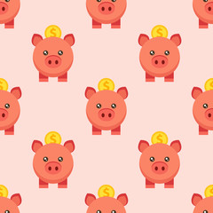 Pig and coin wallpaper