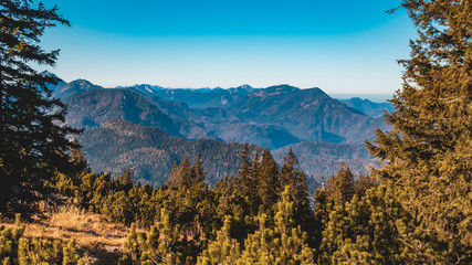 Beautiful alpine view at the Predigtstuhl summit-Bad Reichenhall-Bavaria-Germany