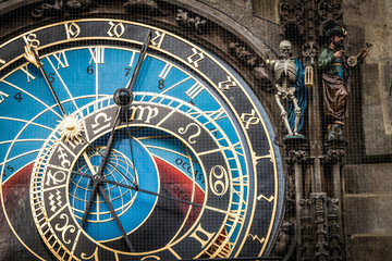detail of astronomical clock of prague