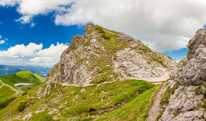 View from Kanzelwand in the Allgaeuer Alps