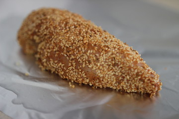 Baked chicken with sesame seeds
