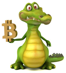Fototapeta premium Fun crocodile - 3D Illustration