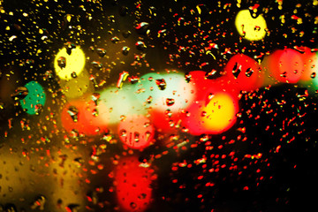 Abstract circular bokeh background of night light