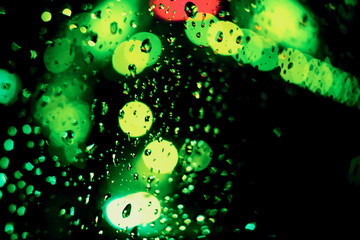 Abstract circular bokeh background of night light