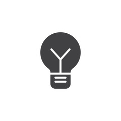 Idea lamp vector icon. filled flat sign for mobile concept and web design. Light bulb simple solid icon. Symbol, logo illustration. Pixel perfect vector graphics