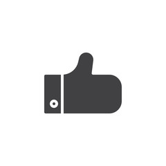Like, thumb up vector icon. filled flat sign for mobile concept and web design. Positive feedback simple solid icon. Symbol, logo illustration. Pixel perfect vector graphics
