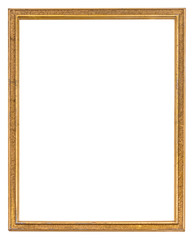 Brown frame isolated on white background.