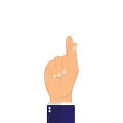Businessman's hand holding gesture vector illustration