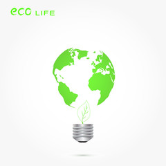 Green energy environmental ecology concept vector illustration