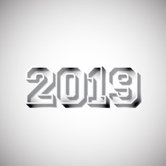 New Year 3d Numbers 2019