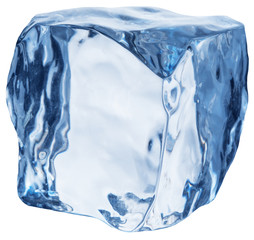 Fototapeta premium Ice cube. Macro shot. Clipping path.