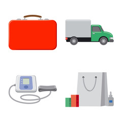 Vector design of pharmacy and hospital icon. Collection of pharmacy and business vector icon for stock.