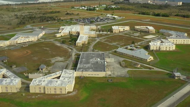 Drone footage South Florida Reception Center aerials 4k 24p