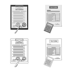 Vector design of form and document sign. Collection of form and mark stock symbol for web.