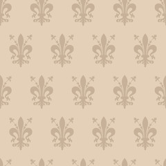 Light colour seamless pattern with the Florence emblem