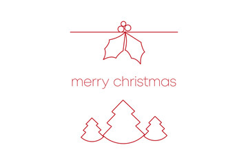 weiße Geschenkkarte mit Weihnachtsschmuck