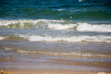 Sea water and the waves