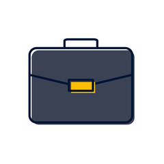 Briefcase Related Vector Icon. Isolated on White Background.