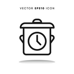 Obraz premium Cooking time vector icon