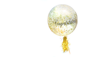 Floating balloon in university commencement.Congratulations concept.