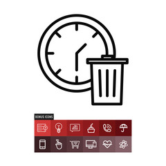 Waste of time vector icon