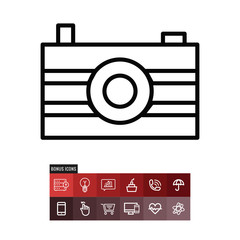 Photo camera vector icon