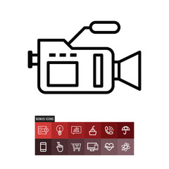 Video camera vector icon