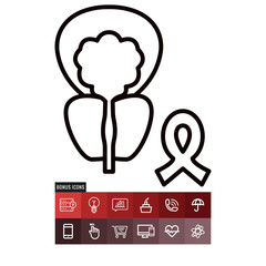 Prostate vector icon