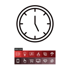 Clock vector icon