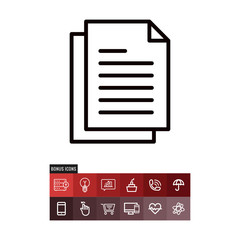 Documents vector icon