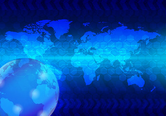 Hi-tech technology concept, abstract background.