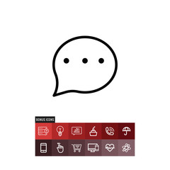 Speech bubble vector icon
