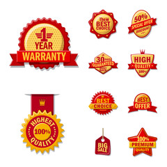 Vector illustration of emblem and badge icon. Collection of emblem and sticker stock vector illustration.
