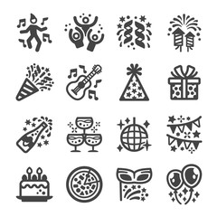 party icon set,vector and illustration