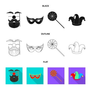 Isolated object of party and birthday symbol. Set of party and celebration vector icon for stock.