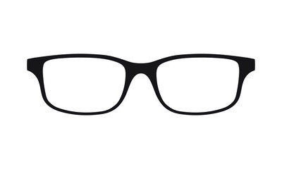 Fototapeta premium Glasses icon. Eyeglasses symbol. Signs isolated on white background. Accessory pictogram in flat design. Vector illustration