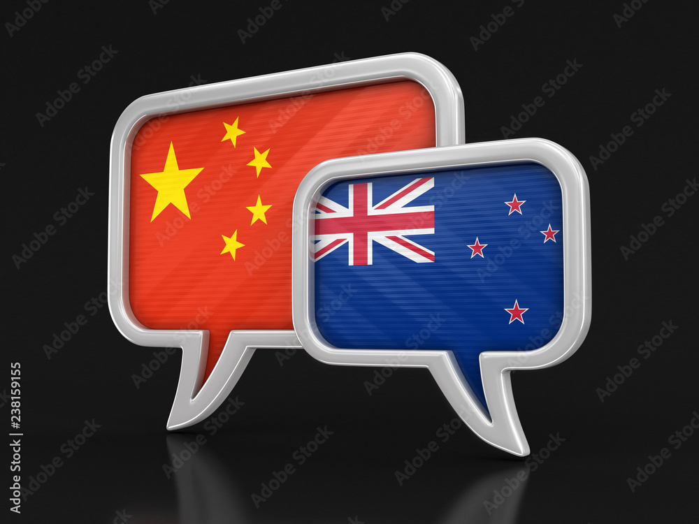Poster speech bubbles with flags. image with clipping path