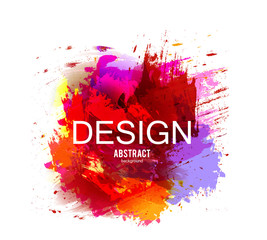 Abstract vector background. Colorful  watercolor stain image for screen, background. Design  for electronic device