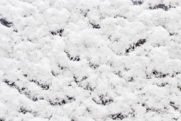 Background of a surface covered with newly-fallen snow