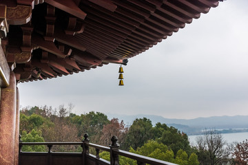 Fototapeta na wymiar Landscape of the West Lake from the Leifeng Pagoda of Hangzhou, China