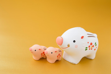 イノシシの年賀素材