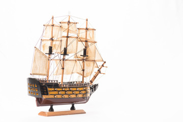 Boat model on white background. High resolution image.