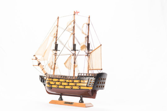 Boat model on white background. High resolution image.